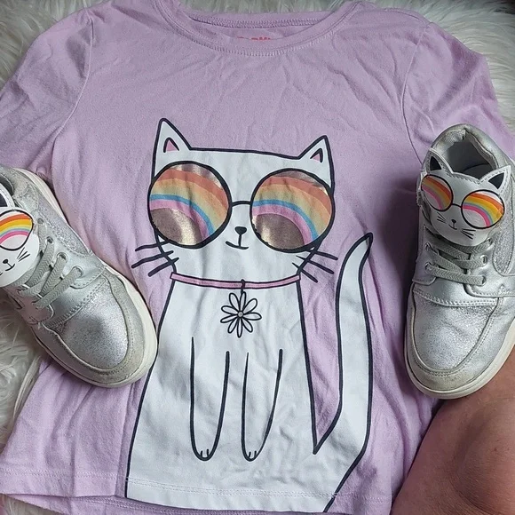 Fabkids cool cat shirt and hi-top sneaker combo - Picture 1 of 7